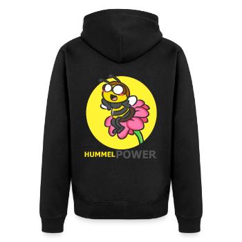 HUMMEL - Unisex Premium Bio Zip Hoodie - Schwarz - Hinten - Nico (187cm)