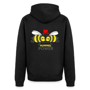 HUMMEL - Unisex Premium Bio Zip Hoodie - Schwarz - Hinten - Nico (187cm)