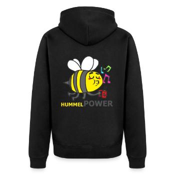 HUMMEL - Unisex Premium Bio Zip Hoodie - Schwarz - Hinten - Nico (187cm)
