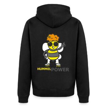 HUMMEL - Unisex Premium Bio Zip Hoodie - Schwarz - Hinten - Nico (187cm)