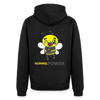 HUMMEL - Unisex Premium Bio Zip Hoodie - Schwarz - Hinten - Nico (187cm)