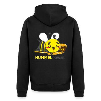 HUMMEL - Unisex Premium Bio Zip Hoodie - Schwarz - Hinten - Nico (187cm)