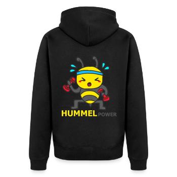 HUMMEL - Unisex Premium Bio Zip Hoodie - Schwarz - Hinten - Nico (187cm)