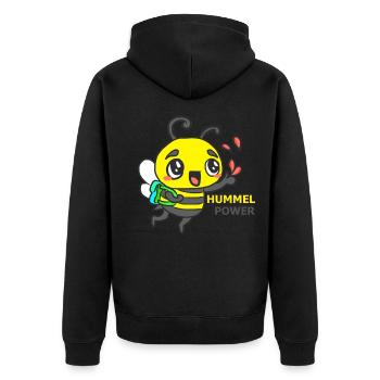 HUMMEL - Unisex Premium Bio Zip Hoodie - Schwarz - Hinten - Nico (187cm)