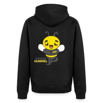 HUMMEL - Unisex Premium Bio Zip Hoodie - Schwarz - Hinten - Nico (187cm)