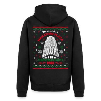 Nakatomi Plaza Christmas Party 1988 Noël moche - Veste à capuche bio Premium Unisexe - noir - Dos - Nico (187cm)