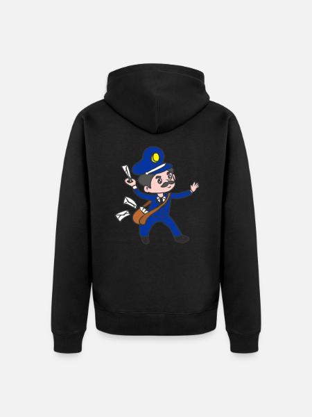 Postman Postman Postman - Unisex Premium Organic Zip Hoodie - black