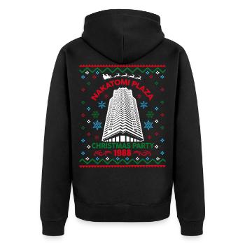 Nakatomi Plaza Christmas Party 1988 Noël moche - Veste à capuche bio Premium Unisexe - noir - Dos - Nico (187cm)