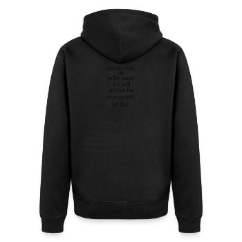 best friends quotes - Veste à capuche bio Premium Unisexe - noir - Dos - Nico (187cm)