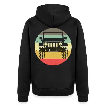 Véhicule tout-terrain Offroad 4wd 4x4 AWD 4wheeler cadeau - Veste à capuche bio Premium Unisexe - noir - Dos - Nico (187cm)