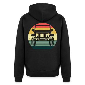 Véhicule tout-terrain Offroad 4wd 4x4 4wheeler cadeau AWD - Veste à capuche bio Premium Unisexe - noir - Dos - Nico (187cm)