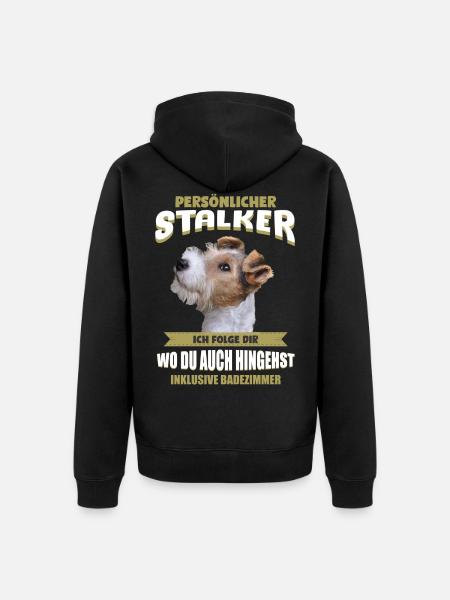 Foxterrier Tshirt - Foxterrier Shirt - Unisex Premium Bio Zip Hoodie - Schwarz