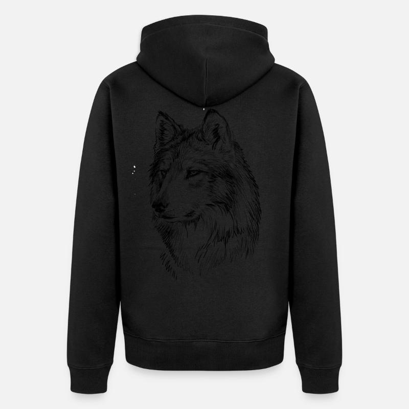 Wolf Geschenk - Unisex Premium Bio Zip Hoodie - undefined