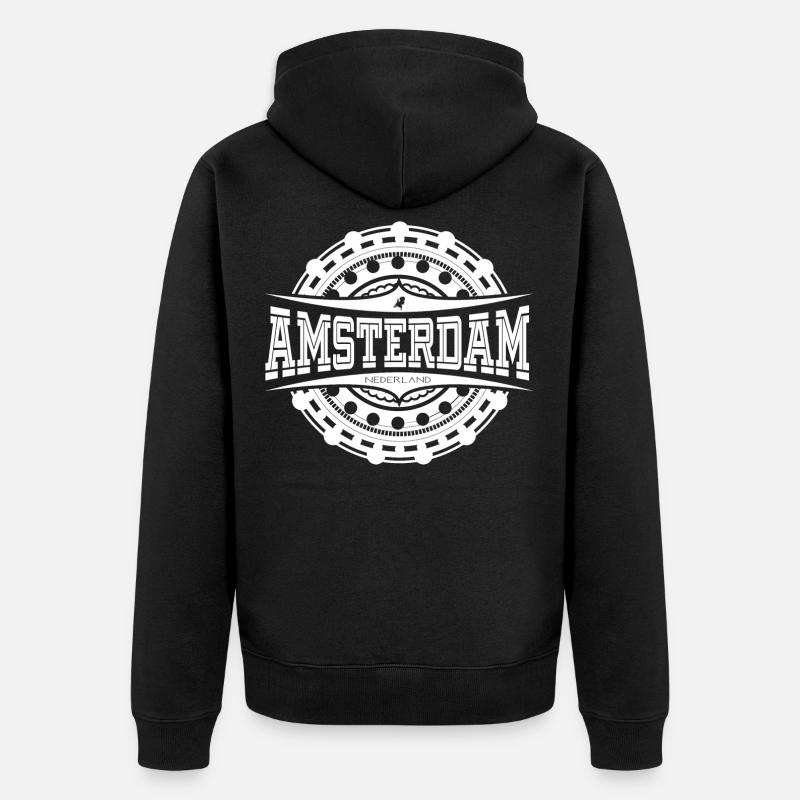 Amsterdam White - Veste à capuche bio Premium Unisexe - noir
