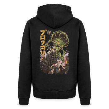 Brocoli Japon Monstre Kaiju Anime Manga Cadeau - Veste à capuche bio Premium Unisexe - noir - Dos - Nico (187cm)