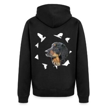 Hovawart Tshirt - Hovawart chien chemise - Veste à capuche bio Premium Unisexe - noir - Dos - Nico (187cm)