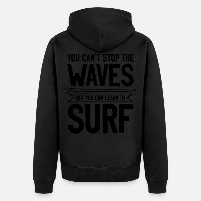 Surf surf - Veste à capuche bio Premium Unisexe - noir