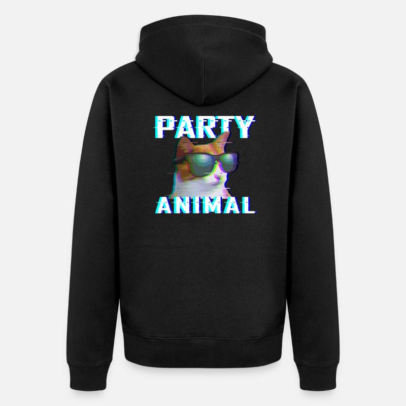 EDM Rave Electro Dubstep Hardstyle - Unisex Premium Organic Zip Hoodie - black