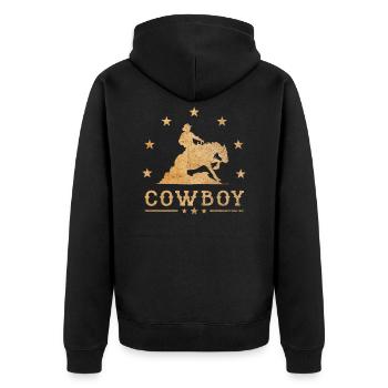 Western Équitation Reining Cavalier Cadeau Amour des chevaux - Veste à capuche bio Premium Unisexe - noir - Dos - Nico (187cm)