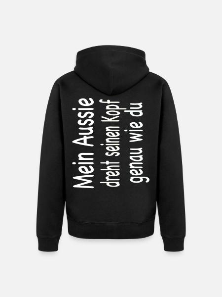 Australian Shepherd - Aussie - Unisex Premium Bio Zip Hoodie - Schwarz