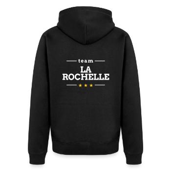 La Rochelle - Veste à capuche bio Premium Unisexe - noir - Dos - Nico (187cm)