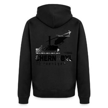 TCHERNOBYL TShirt 1986 3.6 Roentgen Soviet URSS - Veste à capuche bio Premium Unisexe - noir - Dos - Nico (187cm)