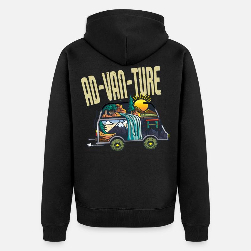 Ad-Van-Ture Camper - Veste à capuche bio Premium Unisexe - noir