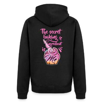 Baking as a passion baker or hobby baker - Unisex Premium Organic Zip Hoodie - black - Back - Nico (187cm)
