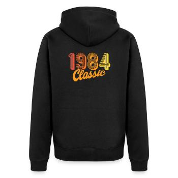 classic 1984 made in 1984 - Veste à capuche bio Premium Unisexe - noir - Dos - Nico (187cm)