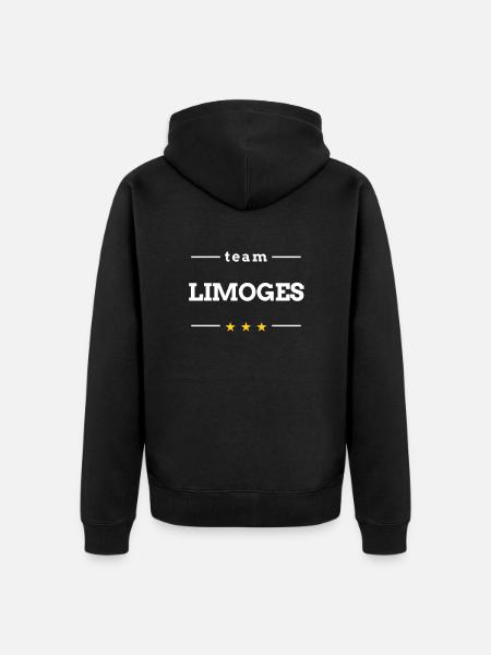 Vertegenwoordigt de stad Limoges! - Uniseks Premium bio ziphoodie - zwart