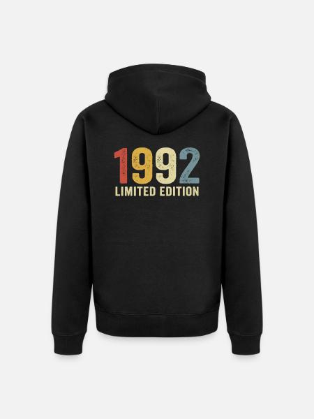 Limited edition 1992 - Unisex Premium Organic Zip Hoodie - black