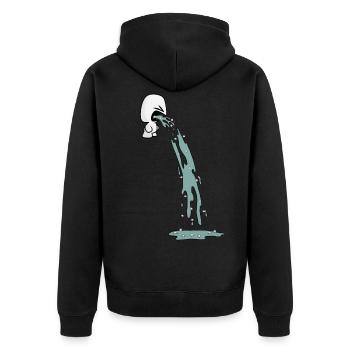 DRÔLE DE MARSHMALLOW VOMIT. HALLOWEEN - Veste à capuche bio Premium Unisexe - noir - Dos - Nico (187cm)