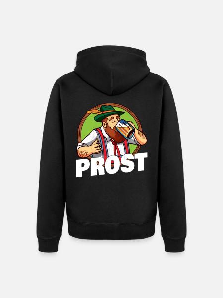 Prost - German Beer - Unisex Premium Organic Zip Hoodie - black