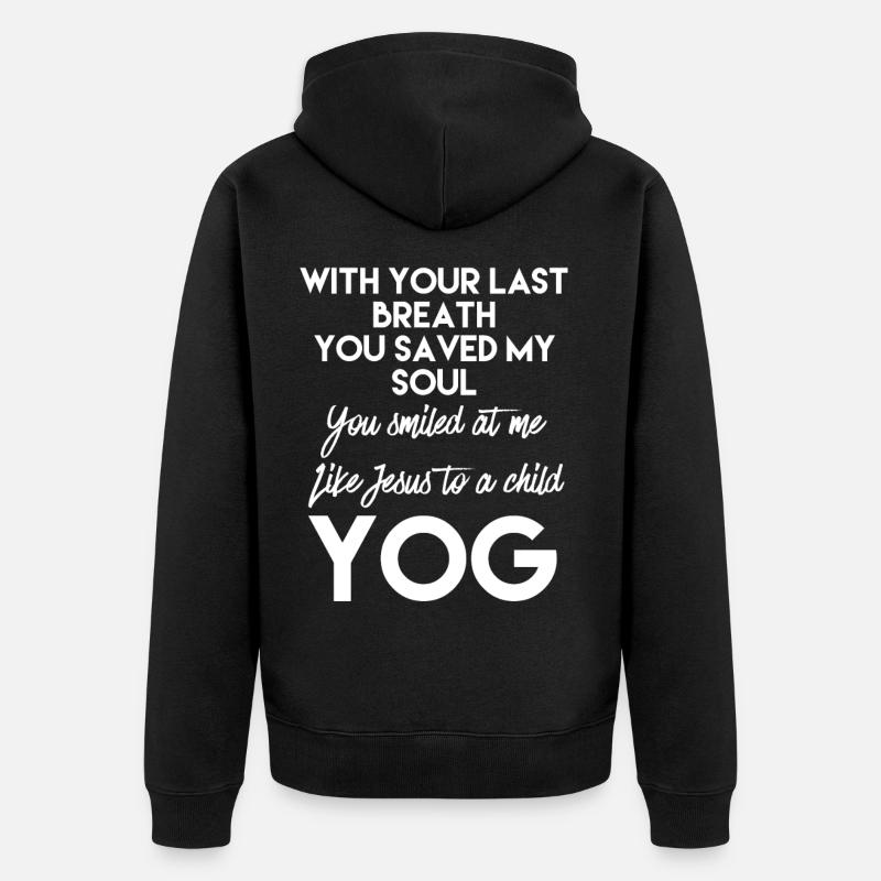 George Yog Michael Jesus T-shirt - Veste à capuche bio Premium Unisexe - noir