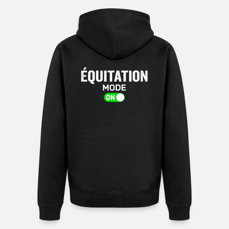 Équitation mode on - Veste à capuche bio Premium Unisexe - noir