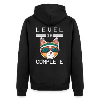 Cool Gamer Level 30 Complete 30.Anniversaire Gifts - Veste à capuche bio Premium Unisexe - noir - Dos - Nico (187cm)