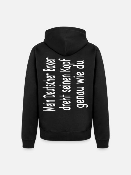 Deutscher Boxer Hund - Unisex Premium Bio Zip Hoodie - Schwarz