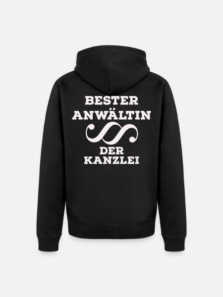 Anwältin - Unisex Premium Bio Zip Hoodie - Schwarz