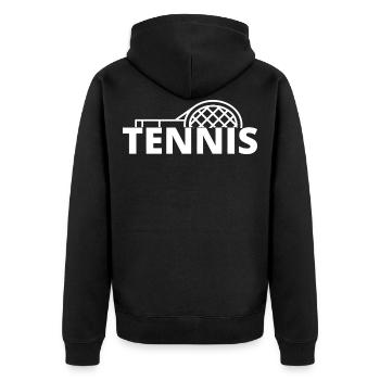 tennis / Tennis / Tennis / Tennis / Tennis jouer - Veste à capuche bio Premium Unisexe - noir - Dos - Nico (187cm)