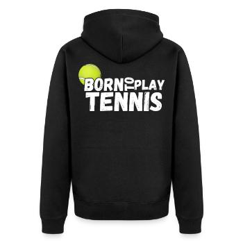 tennis / Tennis / Tennis / Tennis / Tennis jouer - Veste à capuche bio Premium Unisexe - noir - Dos - Nico (187cm)