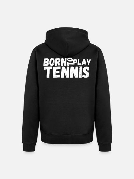 tennis / Tennis / Tennis spieler / Tennis Spielen - Premium økologisk unisex-hættejakke - sort