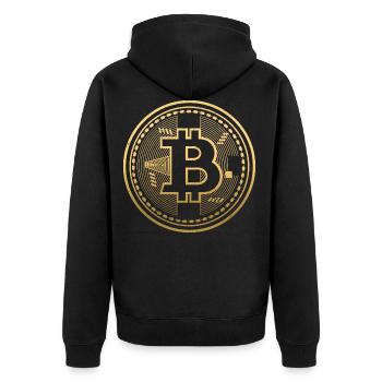 Crypto Bitcoin It’s time for Plan B Cadeau - Veste à capuche bio Premium Unisexe - noir - Dos - Nico (187cm)