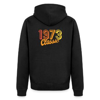 classic 1973 retro t-shirt 1973 - Veste à capuche bio Premium Unisexe - noir - Dos - Nico (187cm)