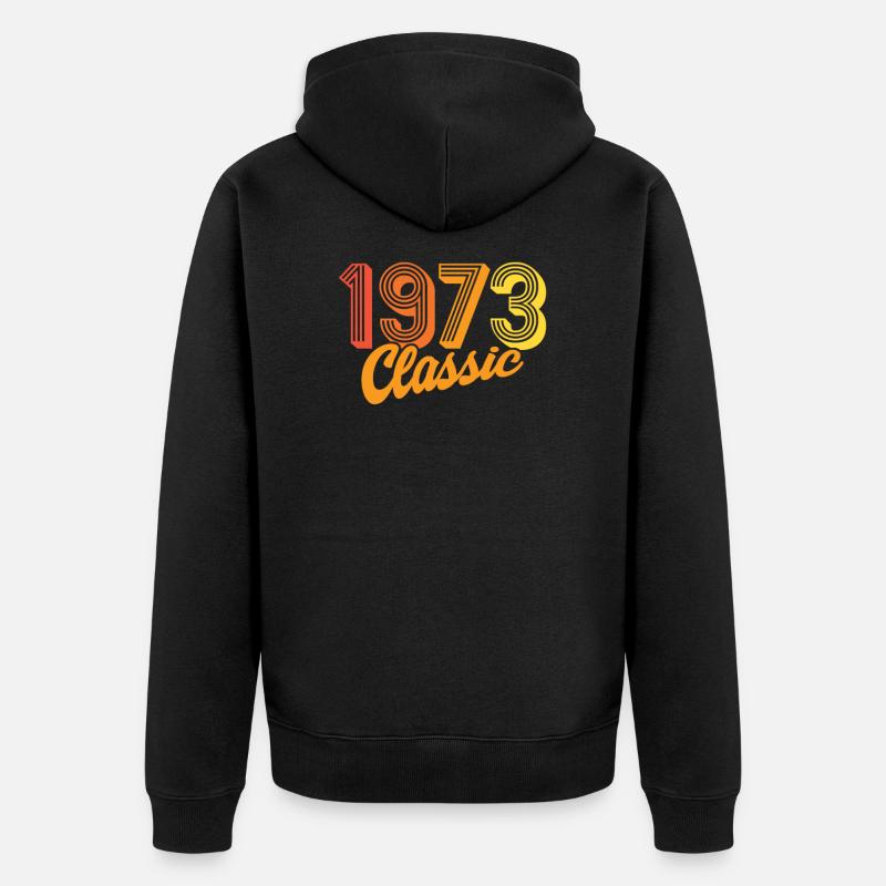 classic 1973 retro t-shirt 1973 - Veste à capuche bio Premium Unisexe - noir