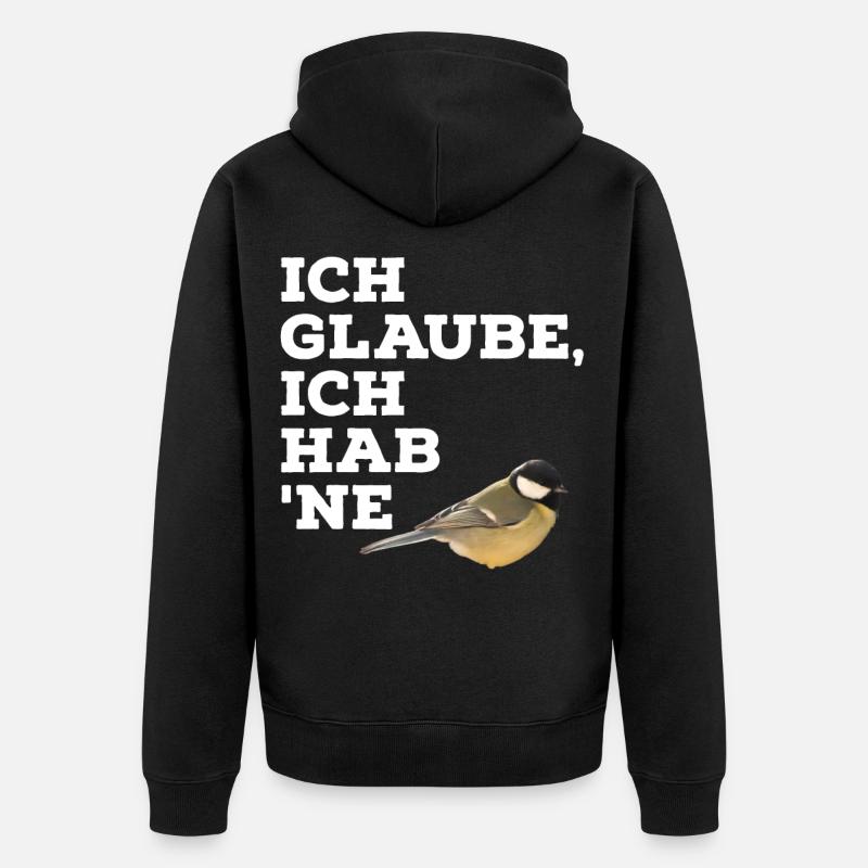 Meise - Unisex Premium Bio Zip Hoodie - Schwarz