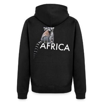 Lémurien Singe Afrique - Veste à capuche bio Premium Unisexe - noir - Dos - Nico (187cm)