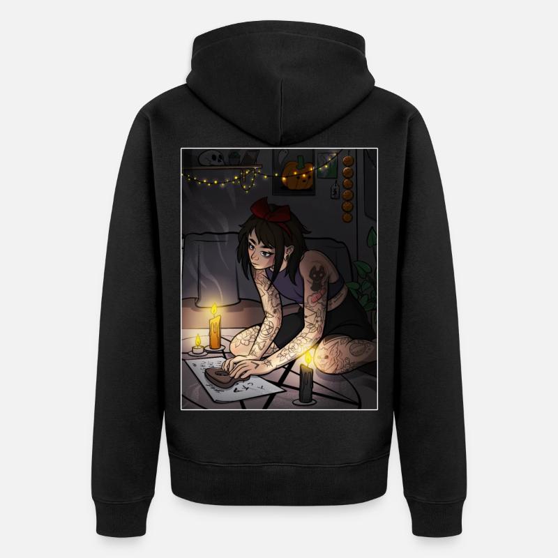 Parler aux esprits imprimer - Veste à capuche bio Premium Unisexe - noir