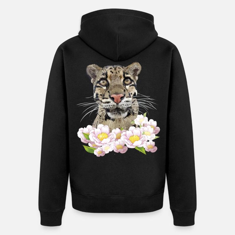 nébuleuse du léopard - Veste à capuche bio Premium Unisexe - noir