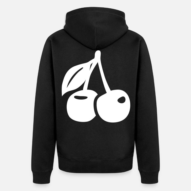 Symbole des cerises - Veste à capuche bio Premium Unisexe - noir