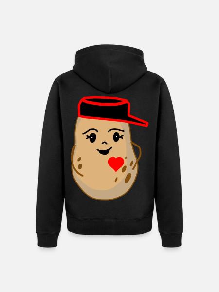 Hearty Potato Potato Vegetable Fantasy - Unisex Premium Organic Zip Hoodie - black